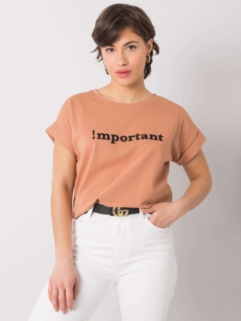 T-shirt FA-TS-6936.82P camelowy T-shirt FA-TS-6936.82P camelowy