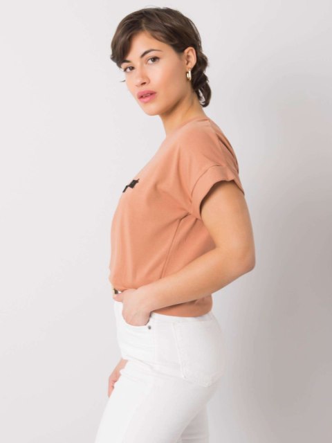 T-shirt FA-TS-6936.82P camelowy T-shirt FA-TS-6936.82P camelowy
