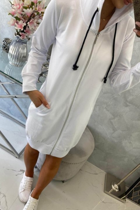 Bluza tunikowa w kolorze białym – minimalistyczny, codzienny styl