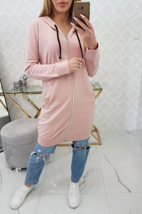 Długa bluza tunikowa w odcieniu różu – kobieca stylizacja casual Długa bluza tunikowa w odcieniu różu – kobieca stylizacja casual