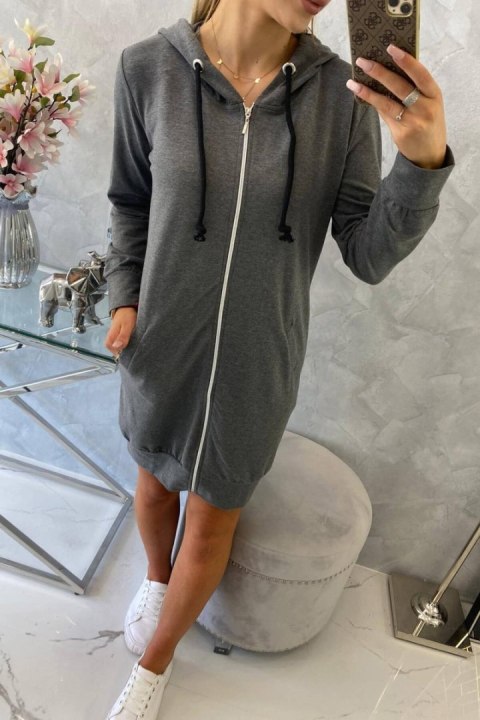 Bluza dresowa z kieszeniami w kolorze grafitowego melanżu – styl codzienny Bluza dresowa z kieszeniami w kolorze grafitowego melanżu – styl codzienny