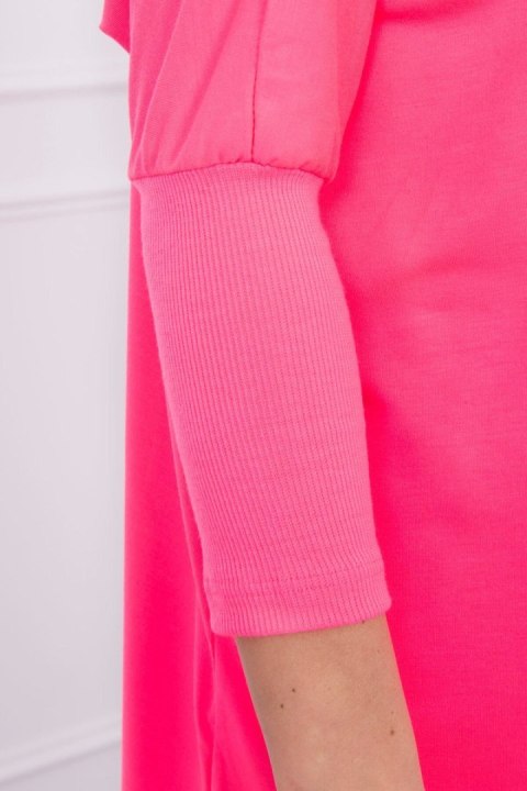 Bluzka oversize różowy neon