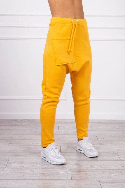 Komplet ze spodniami Baggy musztardowy