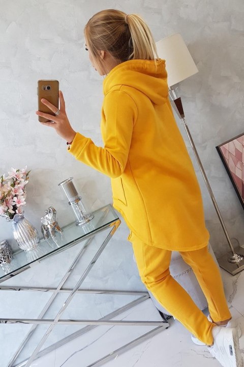 Komplet ze spodniami Baggy musztardowy