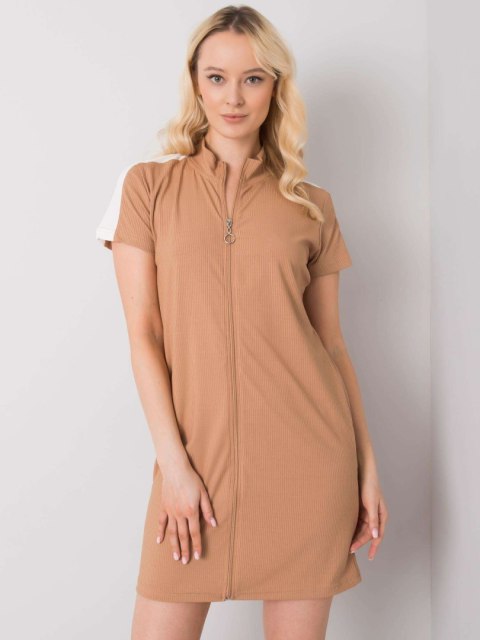 Sukienka HG-SK-5446.21 camelowy S Sukienka HG-SK-5446.21 camelowy S