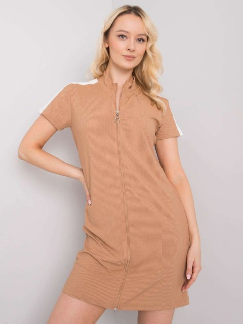 Sukienka HG-SK-5446.21 camelowy S Sukienka HG-SK-5446.21 camelowy S