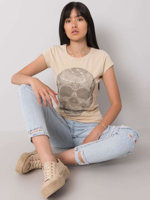 T-shirt EM-TS-ES-21-532.18 beżowy S T-shirt EM-TS-ES-21-532.18 beżowy S