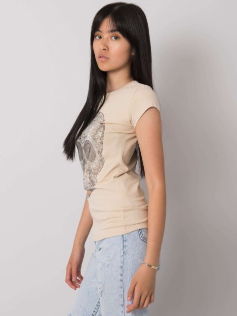 T-shirt EM-TS-ES-21-532.18 beżowy S T-shirt EM-TS-ES-21-532.18 beżowy S