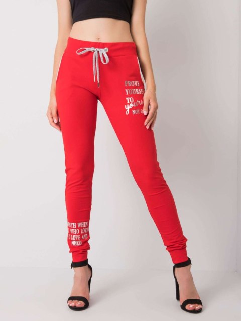 Spodnie dresowe RV-DR-6201.28 czerwony XL