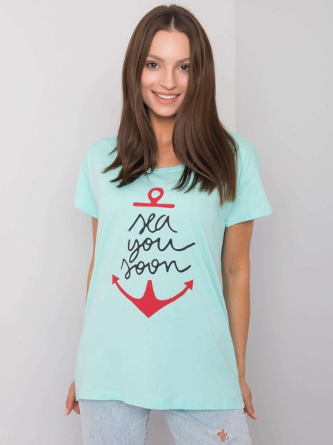 T-shirt FA-TS-7196.74P mietowy T-shirt FA-TS-7196.74P mietowy