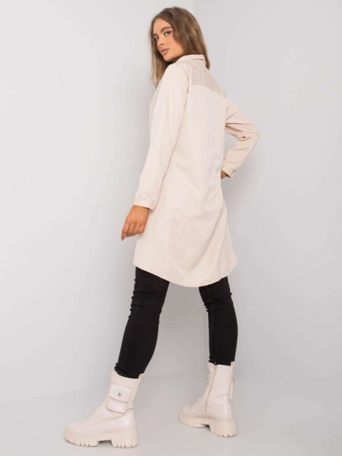 Koszula klasyczna z dłuższym tyłem, beżowa Brinleigh L/XL Koszula klasyczna z dłuższym tyłem, beżowa Brinleigh L/XL