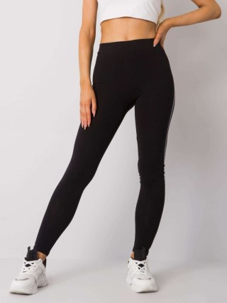 Leginsy LA-LG-T-10.21 czarno-srebrny XL