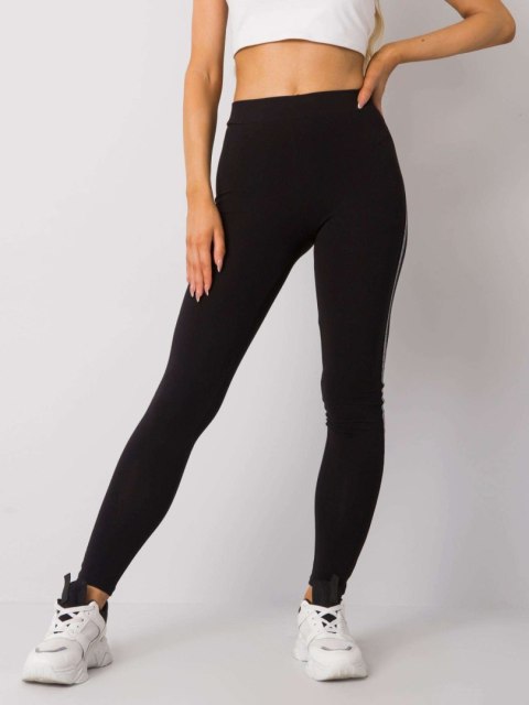Leginsy LA-LG-T-10.21 czarno-srebrny XL Leginsy LA-LG-T-10.21 czarno-srebrny XL
