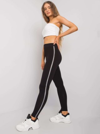 Leginsy LA-LG-T-10.21 czarno-srebrny M