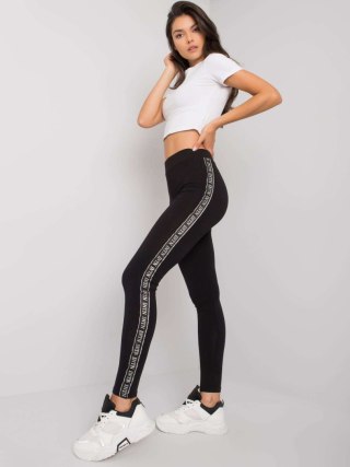 Leginsy LA-LG-T-45.78P czarno-srebrny XL