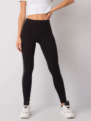 Leginsy LA-LG-T-45.78P czarno-srebrny XL