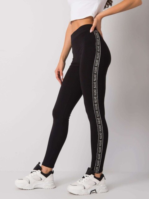 Leginsy LA-LG-T-45.78P czarno-srebrny XL Leginsy LA-LG-T-45.78P czarno-srebrny XL