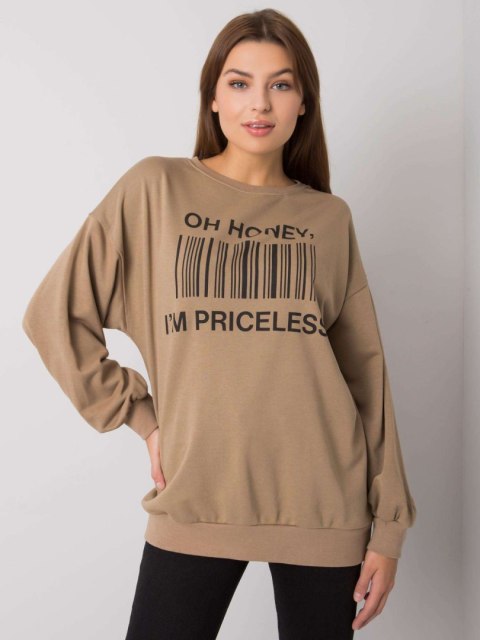 Bluza EM-BL-536/1U.84P ciemny bezowy Bluza EM-BL-536/1U.84P ciemny bezowy