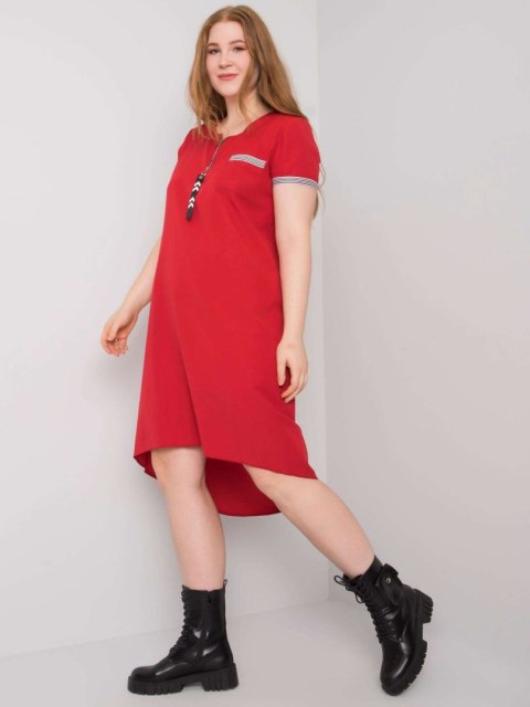 Sukienka LK-SK-506827.45 czerwony 48 Sukienka LK-SK-506827.45 czerwony 48