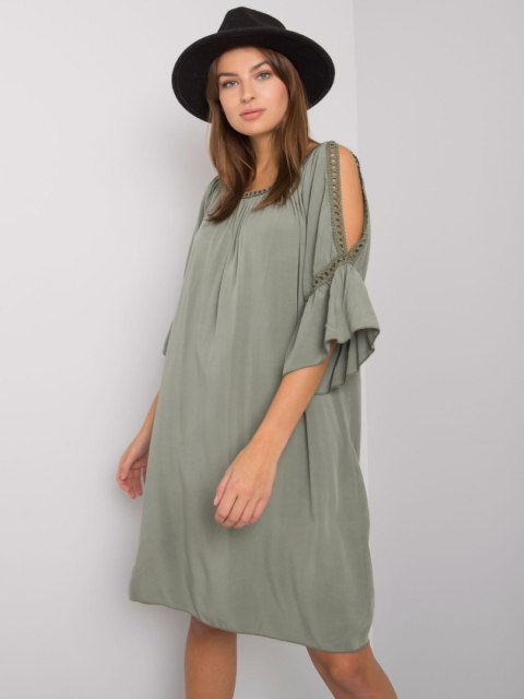 Sukienka TW-SK-BI-82314.48 khaki M Sukienka TW-SK-BI-82314.48 khaki M