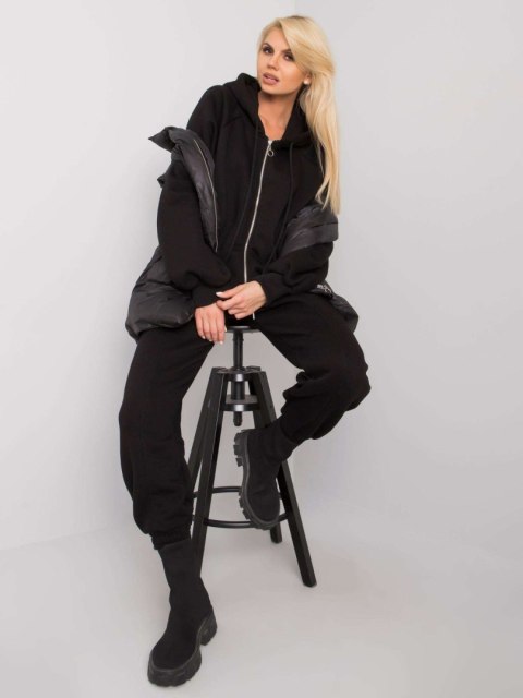 Komplet dresowy damski z kamizelką czarny L/XL Abigail Komplet dresowy damski z kamizelką czarny L/XL Abigail