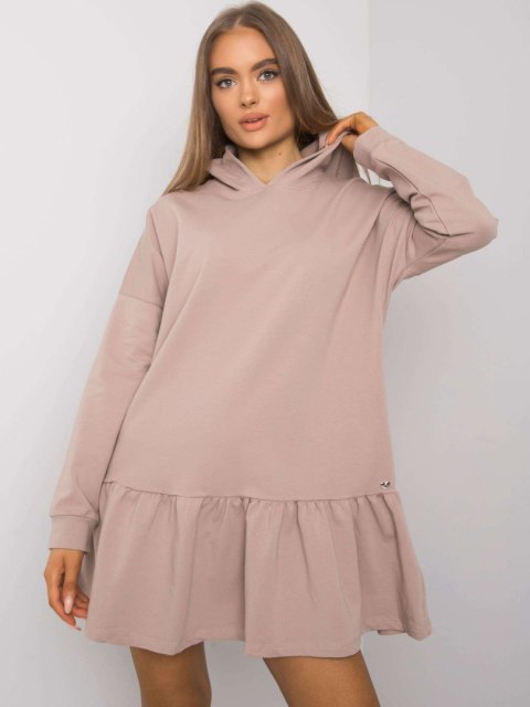 Sukienka RV-SK-7184.22X ciemny bezowy S/M Sukienka RV-SK-7184.22X ciemny bezowy S/M