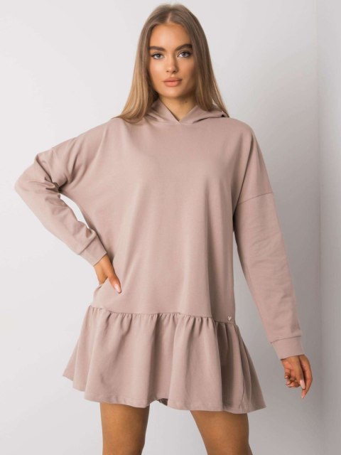 Sukienka RV-SK-7184.22X ciemny bezowy S/M Sukienka RV-SK-7184.22X ciemny bezowy S/M