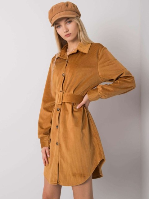 Sukienka DHJ-SK-10333.12P camelowy Sukienka DHJ-SK-10333.12P camelowy