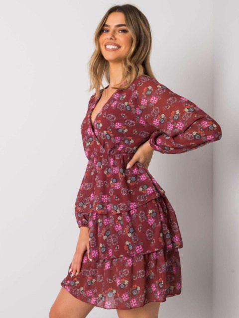 Sukienka WN-SK-21049.38X bordowy L/XL