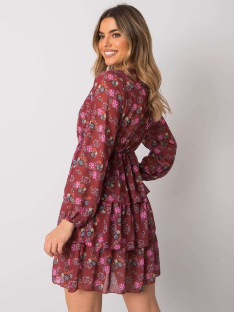 Sukienka WN-SK-21049.38X bordowy L/XL