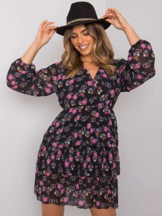 Sukienka WN-SK-21049.38X czarno-różowy L/XL