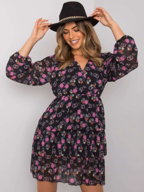 Sukienka WN-SK-21049.38X czarno-różowy L/XL