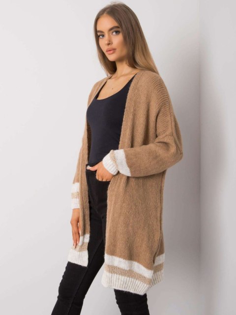 Kardigan TW-SW-BI-A21768.21 camelowy Kardigan TW-SW-BI-A21768.21 camelowy