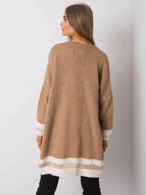 Kardigan TW-SW-BI-A21768.21 camelowy Kardigan TW-SW-BI-A21768.21 camelowy