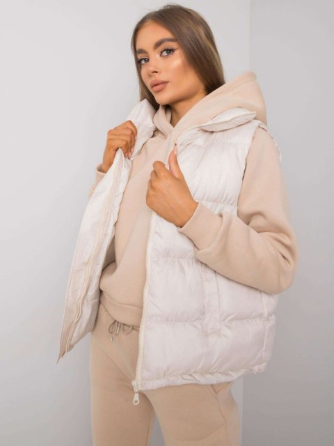 Komplet sportowy beżowy bluza, spodnie i kamizelka Komplet sportowy beżowy bluza, spodnie i kamizelka