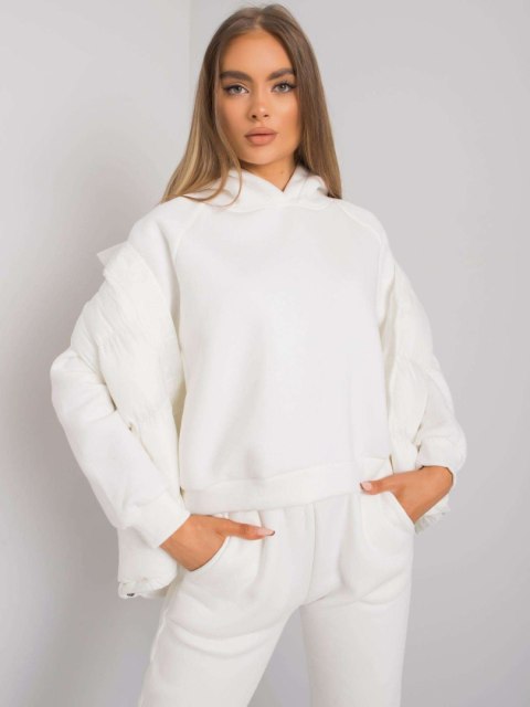 Komplet sportowy biała bluza, spodnie i kamizelka L/XL Komplet sportowy biała bluza, spodnie i kamizelka L/XL
