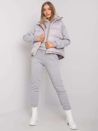 Komplet sportowy szary bluza, spodnie i kamizelka S/M