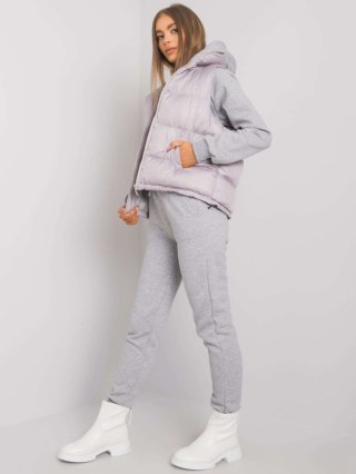 Komplet sportowy szary bluza, spodnie i kamizelka S/M