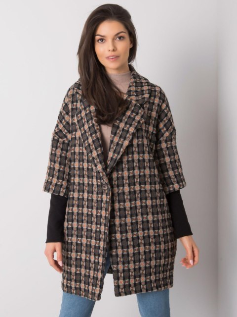Płaszcz CHA-PL-0466.05X szaro-czarny S/M Płaszcz CHA-PL-0466.05X szaro-czarny S/M