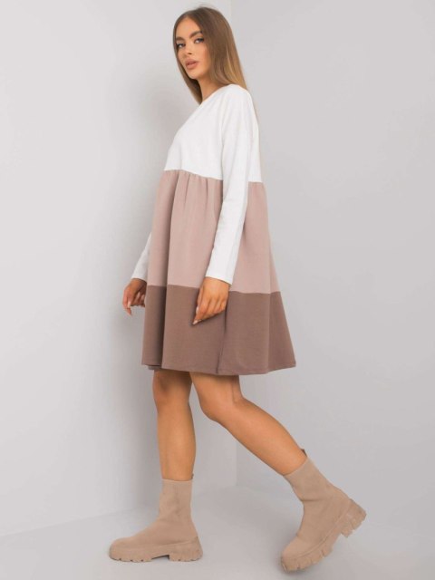 Sukienka RV-SK-7188.83P brązowy S/M