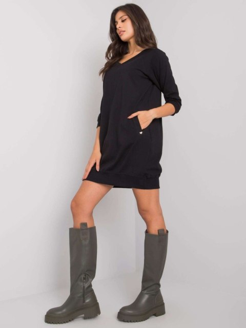 Sukienka czarna sportowa basic z kieszeniami Salerno L/XL