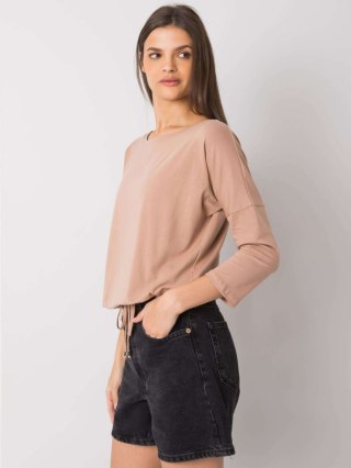 Bluzka bawełniana basic Fiona camelowa XS