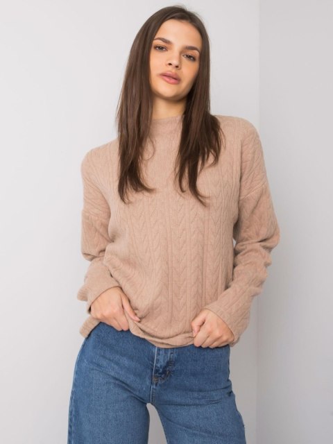 Sweter TO-SW-1213.76 ciemny bezowy M