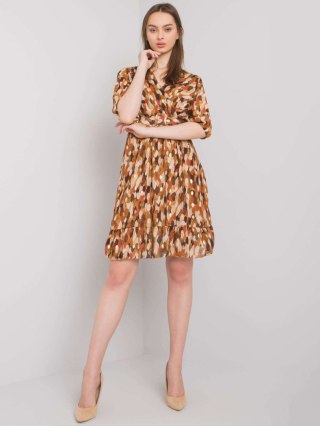 Sukienka DHJ-SK-11332.67P jasny brązowy