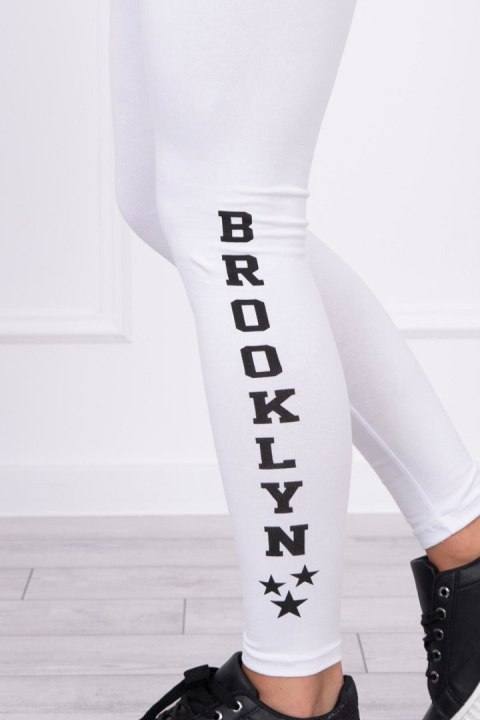 Spodnie leginsy Brooklyn białe