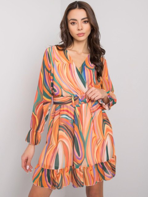 Sukienka DHJ-SK-12220-4.21 pomarańczowy