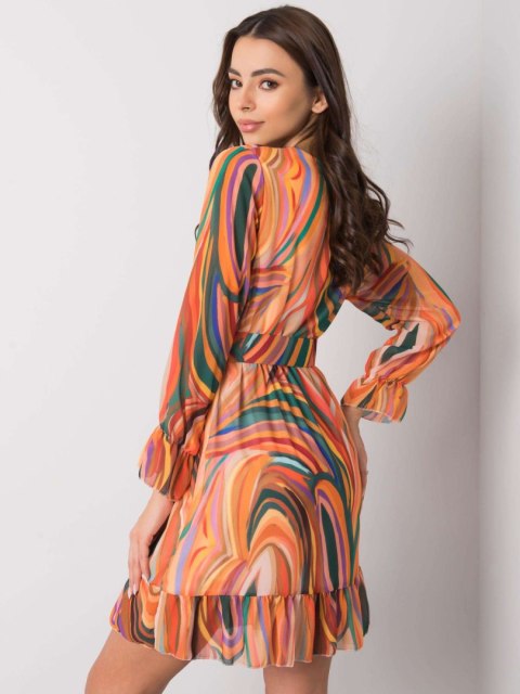 Sukienka DHJ-SK-12220-4.21 pomarańczowy