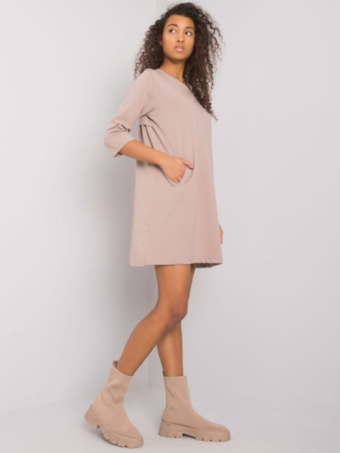 Sukienka RV-SK-7331.84 ciemny bezowy L/XL Sukienka RV-SK-7331.84 ciemny bezowy L/XL