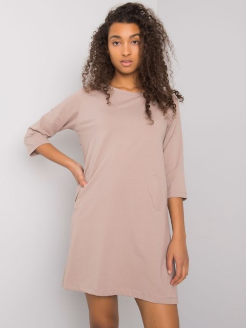 Sukienka RV-SK-7331.84 ciemny bezowy L/XL Sukienka RV-SK-7331.84 ciemny bezowy L/XL