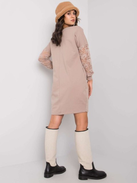 Sukienka RV-SK-7345.73 ciemny bezowy L/XL Sukienka RV-SK-7345.73 ciemny bezowy L/XL